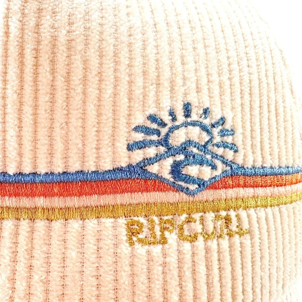 Rip Curl Revival Cord Womens Snapback Trucker Hat Rainbow Logo Surf Cap